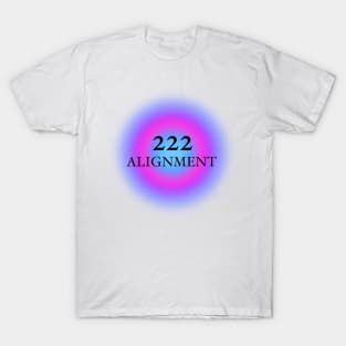 222 Angel Numbers Alignment Glowing Aura T-Shirt